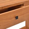 vidaXL Desk with 2 Drawers 140x40x75 cm Teak Wood