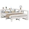vidaXL Bookcase Bed without Mattress White 140x200cm Solid Wood Pine