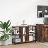 vidaXL Bookshelf Smoked Oak 102 x 32 x 72.5 cm Engineered Wood