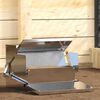 vidaXL Chicken Treadle Feeder Silver 50 x 40 x 29 cm Galvanised Steel