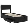 vidaXL Bed Frame with Headboard Black Oak 90 x 200 cm Engineered Wood