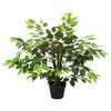vidaXL Artificial Ficus Plant Green 73 x 16 x 60 cm Fabric and Wood