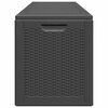 vidaXL Garden Storage Box 270L Black PP Rattan