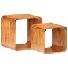 vidaXL Side Tables 2 pcs Solid Acacia Wood Honey Finish