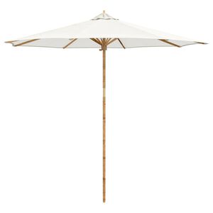 vidaXL Garden Parasol Cream White &Oslash; 270 x 260 cm Bamboo