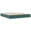 vidaXL Ottoman Bed Frame No Mattress Dark Green 200x200 cm Velvet