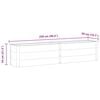 vidaXL Garden Raised Bed 250x50x54 cm WPC Grey