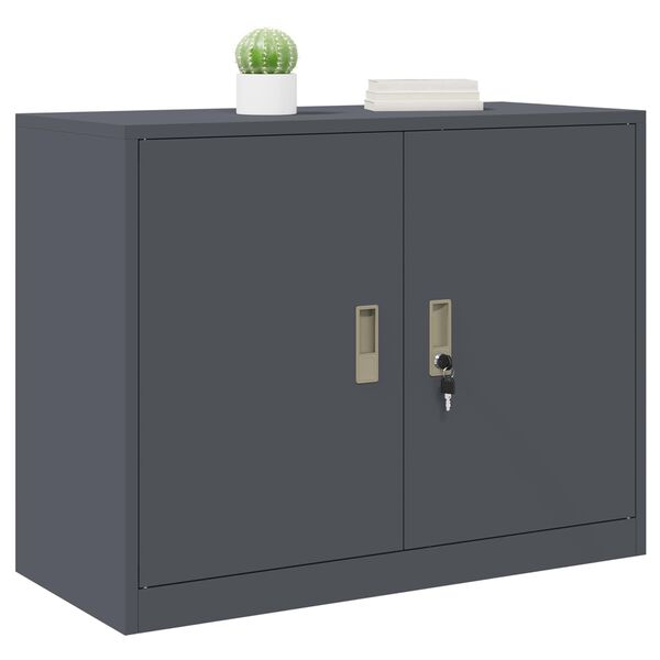 vidaXL Storage Cabinet Anthracite 90 x 40 x 70 cm Steel