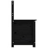vidaXL Bench Black 80x41x77 cm Solid Wood Pine