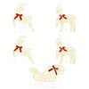 vidaXL Christmas Reindeer with sleigh 5 pcs 100 LEDs Warm White