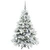 vidaXL Artificial Christmas Tree with 150 LEDs White 120 cm PE and PVC
