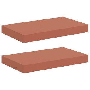vidaXL Wall Shelf 2 pcs Red 40 x 23.5 x 3.8 cm Engineered Wood