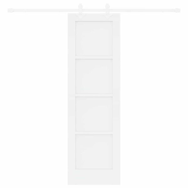 vidaXL Sliding Door White 61 x 198.5 cm Solid Pine Wood
