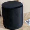 Venture Home Pouffe Limpen 32x32x40 cm Velvet Black