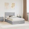 vidaXL Storage Bed Grey Sonoma 135 x 190 cm Engineered Wood