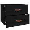 vidaXL Wall-mounted Bedside Cabinet Black 50x36x40 cm