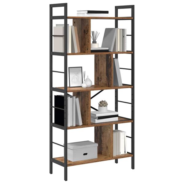 vidaXL Bookshelf Old Wood 75 x 30 x 156 cm Engineered Wood