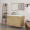 vidaXL 3 Piece Bathroom Furniture Set Sonoma Oak