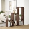 vidaXL Room Divider Bookcase 3-Tier Brown Oak 123x29x123 cm Engineered Wood