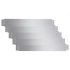 Set of 5 Flexible Lawn Fence Galvanised Steel 100 x 14 cm