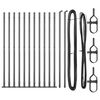 vidaXL Fence Post with Concrete Base 13 pcs Grey Powder-Coated Steel