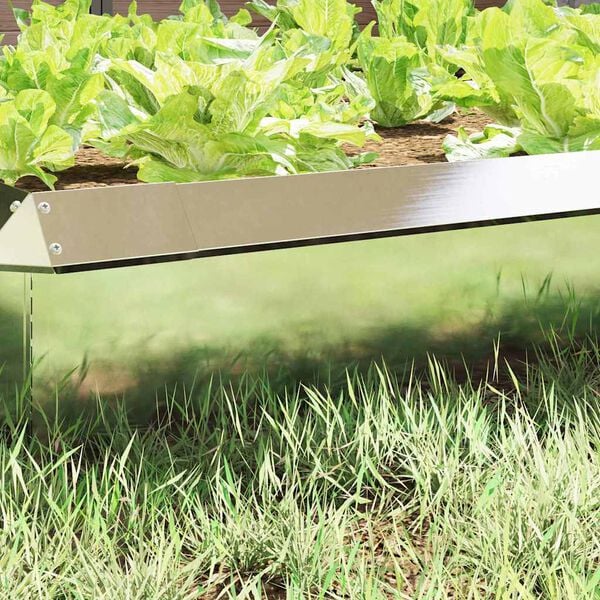 vidaXL Snail Fence 4 pcs Silver 50 x 3.5 x 25 cm Stainless Steel