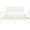 vidaXL Bed Frame without Mattress White 140x200 cm Solid Wood