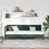 vidaXL Corner Bed Frame Dark Green 80 cm x 200 cm Velvet
