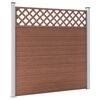 vidaXL WPC Fence Set 2 Square 353x185 Brown