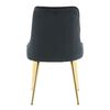 Venture Home Dining Chairs 2 pcs Velvet Deluxe Velvet Black and Brass