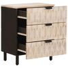 vidaXL Bedside Cabinet White 50 x 33 x 62 cm Solid Mango Wood