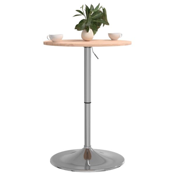 vidaXL Bar Table &Oslash;50x89.5 cm Solid Wood Beech