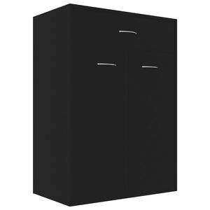 vidaXL Shoe Cabinet Black 60x35x84 cm Engineered Wood