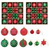 vidaXL Christmas Ball Set 88 pcs Green and Red &Oslash; 6 cm Plastic