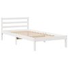vidaXL Bed Frame with Headboard without Mattress White 75x190 cm Small Single