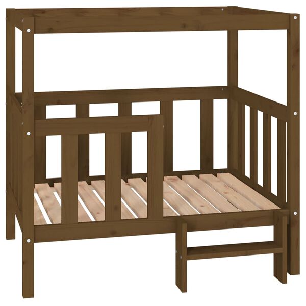 vidaXL Dog Bed Honey Brown 105.5 x 83.5 x 100 cm Solid Wood Pine