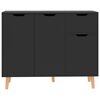 vidaXL Sideboard High Gloss Black 90x30x72 cm Engineered Wood