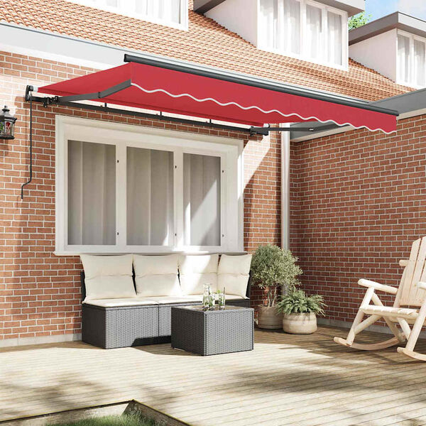 vidaXL Retractable Awning Red 250 x 200 cm Fabric