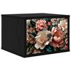 vidaXL Wall-mounted Bedside Cabinet BORNE Black Oak 36 x 33 x 25 cm