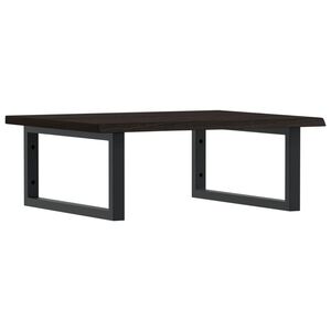 vidaXL Basin Shelf Wall Mounted Steel and Solid Wood Oak