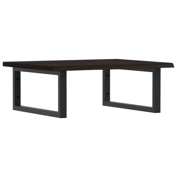 vidaXL Basin Shelf Wall Mounted Steel and Solid Wood Oak