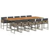 vidaXL Garden Dining Set | Grey and Brown