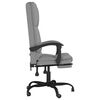 vidaXL Massage Reclining Office Chair Light Grey Fabric
