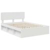 vidaXL Bed Frame with Headboard White 150 x 200 cm Solid Pine Wood