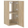 vidaXL TV Wall Cabinets with LED Lights 2 pcs Sonoma Oak 30.5x35x70 cm