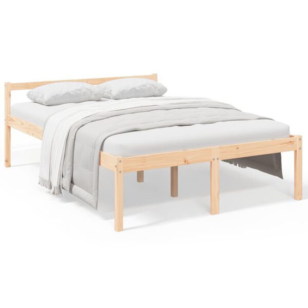 vidaXL Senior Bed without Mattress 140x200cm Solid Wood Pine
