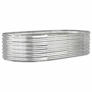 vidaXL Garden Raised Bed Galvanised Steel 152x80x36 cm Silver