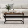 vidaXL Coffee Table Smoked Oak 80x50x40 cm Engineered Wood and Iron