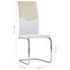 vidaXL Cantilever Dining Chairs 2 pcs Cappuccino Faux Leather
