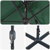 vidaXL Garden Parasol Green 370 x 197 x 239 cm Polyester and Aluminium